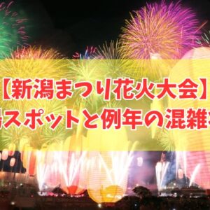 新潟まつり花火大会2026の穴場スポット６選！混雑を避けてよく見える場所を徹底紹介